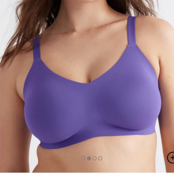 Knix NWOT Periwinkle Padded V-Neck Bra - Thin Strap size:6 fits 32DD, 34DD, 32E - Picture 3 of 10